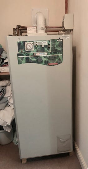 Photo of Gledhill Gulfstream thermal store boiler in Wokingham, repaired by Mike the Boilerman March 2019